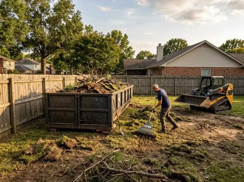 backyard-landscaping-cleanup-s-004 — finished craftsmanship, 40 Yard Roll-off Dumpster Rentals in Sturgeon Bay